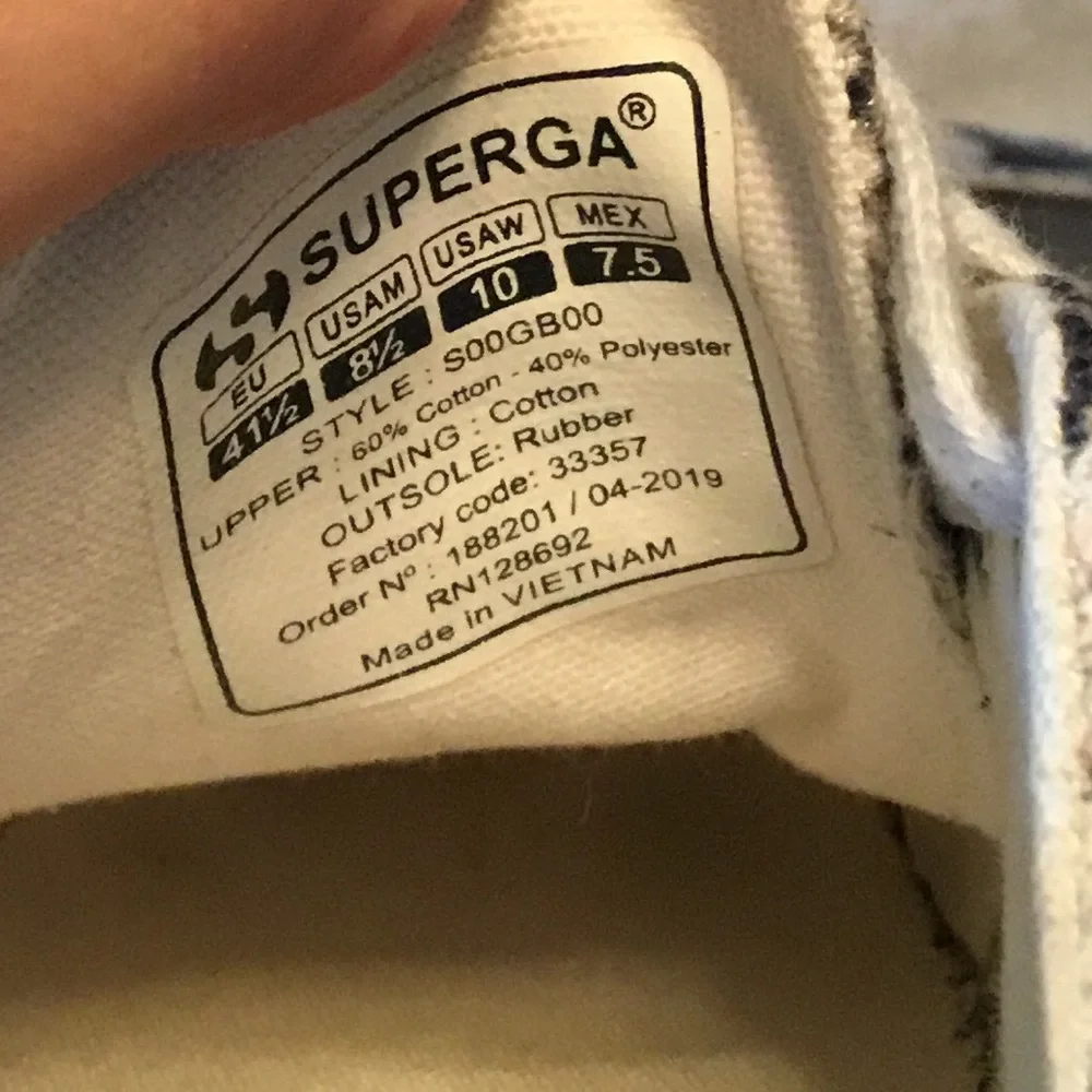 Superga Platform Gray & White Snakeskin Patterned Sneakers - 41.5/US10